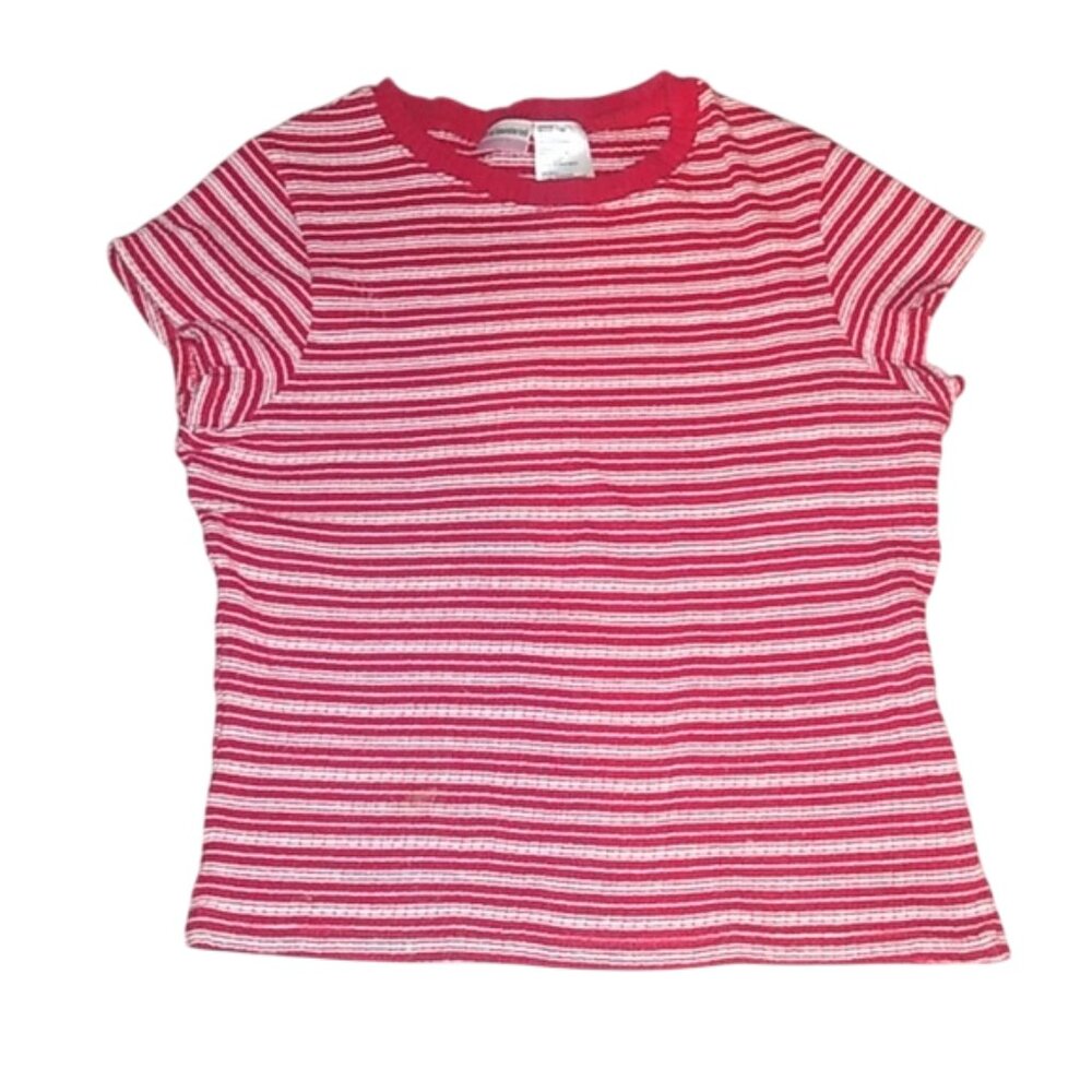 NO BOUNDARIES, STRIPES, COLOR: RED, WHITE, SIZE: JUNIOR MEDIUM 7/9
